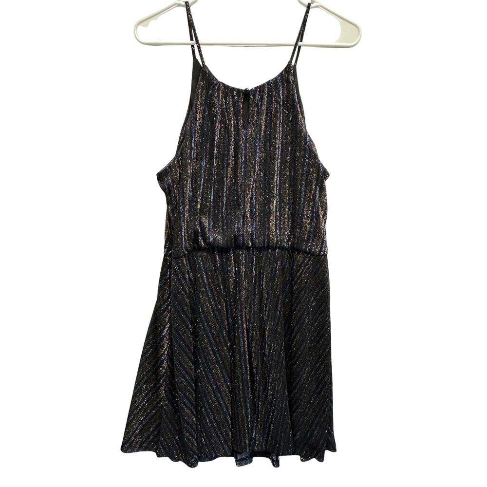 Mi Ami Metallic Shimmer Mini Dress L 2010s‎ Party Clubcore Rainbow - Picture 7 of 12